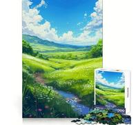 Rompecabezas Brisa del Valle Verde de 1000 Piezas para Adolescentes Diseño Atractivo y Relajante Corte Uniforme Regalo Ideal de Navidad (38x26cm)