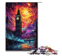 Rompecabezas británico del Big Ben de 1000 Piezas Colorido y Divertido Ideal para la Familia Fans del Anime Regalo para Adultos de 1000 Piezas