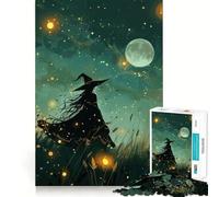 Rompecabezas Bruja Entre luciérnagas de 1000 Piezas Juego Que estimula el Cerebro Ajuste Espacios Entretenimiento Acogedor para Interiores para Todos (38x52cm)