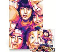Rompecabezas BTS WPAP de 1000 Piezas para Adultos Mejora la Memoria Ocio y evasión Corte de Calidad Regalo sincero (50x75cm)