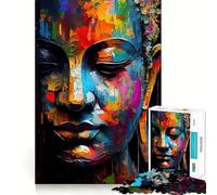 Rompecabezas Buda Zen 1000 diversión cognitiva,componentes Resistentes y de fácil Limpieza,Ideal para Momentos de Tranquilidad y Ejercicios mentales en casa (50x75cm)