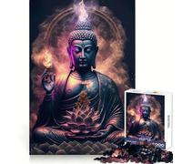 Rompecabezas Buddha V para Adultos 1000 Piezas,un Reto para el Pensamiento,diversión Tranquila,sin Bordes ásperos,Regalo Festivo (50x75cm)