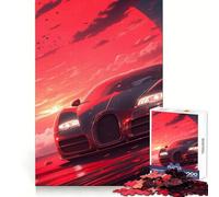Rompecabezas Bugatti Red Moon para Adultos,1000 Piezas,Pensamiento Claro,relajación Informal,Bordes precisos,Regalo Original (38x52cm)