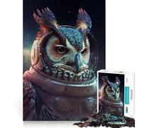 Rompecabezas Búho Astronauta 1000 Piezas Juguete para Desarrollar la Mente Juego Relajante Corte de Precisión Pieza de Colección Artística (50x75cm)