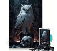 Rompecabezas Búho Guardián Nocturno 1000 Piezas para Adolescentes Desarrollo Mental Diversión Familiar Bordes Precisos Regalo Memorable (50x75cm)