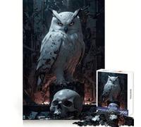 Rompecabezas Búho Guardián Nocturno para Adultos, 1000 Piezas, Rompecabezas Mental, Disfruta Lentamente, Ensamblaje de Imágenes, (38x26cm)