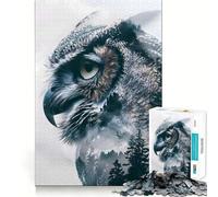 Rompecabezas Búho Observador Silencioso para Adultos, 1000 Piezas, fortalece la Memoria, pasatiempo para el hogar, Bordes limpios, Regalo Elegante (50x75cm)