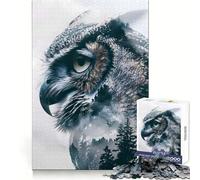 Rompecabezas Búho Observador Silencioso para Adultos, 1000 Piezas, fortalece la Memoria, pasatiempo para el hogar, Bordes limpios, Regalo Elegante (50x75cm)