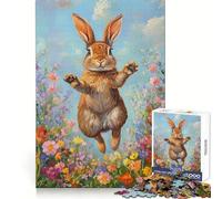 Rompecabezas Bunny in Bloom de 1000 Piezas para Adultos Estimula la Memoria,Calma y Ocio Cierre Seguro (38x26cm)