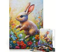 Rompecabezas Bunny in Bloom de 1000 Piezas para Adultos,Ideal para ejercitar la Memoria,con un Ajuste Costuras, (38x26cm)