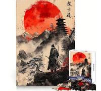 Rompecabezas Bushido Spirit Samurai de 1000 Piezas para Adolescentes Estimula el Pensamiento crítico Tiempo Bien invertido Ajuste Firme Navidad (38x52cm)