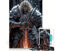 Rompecabezas Caballero de la Nieve, 1000 Piezas para Adolescentes Fortalece la Memoria Divertido y Relajante Bordes Lisos Lista de Deseos de Papá Noel (38x26cm)