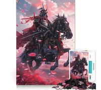 Rompecabezas Caballero Samurai Entre Flores para Adolescentes 1000 Piezas Recall Upgrade Relajante Divertido Arte Decorativo de Pared (50x75cm)