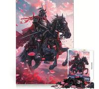 Rompecabezas Caballero Samurai Entre Flores para Adolescentes 1000 Piezas Recall Upgrade Relajante Divertido Arte Decorativo de Pared (50x75cm)