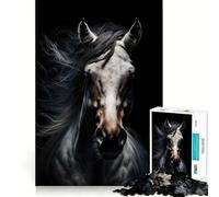 Rompecabezas Caballo Blanco Corriendo de 1000 Piezas Juguete para desarrollar la Capacidad cognitiva Superficie Lisa y sin Rebabas Actividad Relajante para Grupos en Interiores (38x26cm)