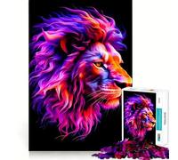 Rompecabezas Cabeza de León Rojo para Adolescentes 1000 Piezas Juguete de Lógica Clara Disfruta Lento Corte Sorpresa de Cumpleaños (50x75cm)