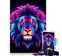 Rompecabezas Cabeza de León Rojo para Adultos, 1000 Piezas, Rompecabezas para el Hogar, Ocio, Imagen, Ensamblaje, Regalo de Cumpleaños (50x75cm)