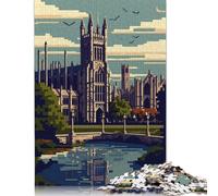 Rompecabezas Cambridge Pixel Art de Papel Rectangular de descompresión para niños y Adultos a Partir de 12 años, 1000 Piezas (75 x 50 cm)