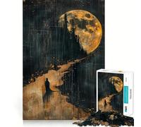 Rompecabezas Caminando a la luz de la Luna - 1000 Piezas Juego de concentración Mental Corte de precisión Bordes Suaves Juego Que fomenta la conexión Entre Diferentes Elementos (38x26cm)
