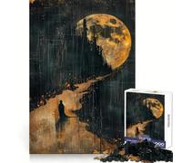 Rompecabezas Caminando a la luz de la Luna de 1000 Piezas para Adolescentes Desarrolla la Capacidad de razonamiento Un Escape Sereno Corte preciso Regalo Original (50x75cm)