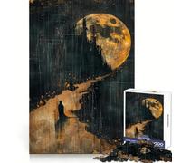 Rompecabezas Caminando a la luz de la Luna de 1000 Piezas para Adultos ejercita la Mente, Proporciona una recreación Tranquila y un Encaje Firme (38x52cm)