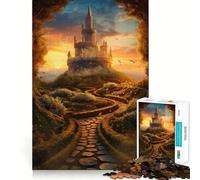 Rompecabezas Camino al Castillo para Adolescentes, 1000 Piezas, Think Toy, Diversión Relajante, Arte de Corte Limpio, Coleccionable (38x52cm)