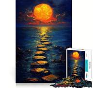 Rompecabezas Camino al Sol de 1000 Piezas para Adultos Juego Inteligente de Rompecabezas Divertido Montaje de imágenes Regalo de Temporada (50x75cm)