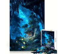 Rompecabezas Camino de Linternas y Estrellas de 1000 Piezas para Adolescentes Ideal para estimular la Memoria, Reducir el estrés y Crear Rompecabezas de Corte Suave Regalo artístico (38x26cm)