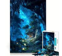 Rompecabezas Camino de Linternas y Estrellas de 1000 Piezas para Adolescentes Ideal para estimular la Memoria, Reducir el estrés y Crear Rompecabezas de Corte Suave Regalo artístico (38x26cm)