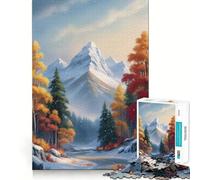 Rompecabezas Camino de montaña nevado para Adultos, 1000 Piezas, Juego Inteligente, Divertido y Relajante, Ideal para armar, Regalo preciado (38x52cm)
