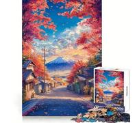 Rompecabezas Camino de otoño al Monte Fuji de 1000 Piezas para adolescentesPiensa Que el Tiempo de Entrenamiento está Bien empleadoBordes definidosRegalo Festivo (50x75cm)
