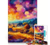 Rompecabezas campestre caprichoso de 1000 Piezas Diversión para ejercitar la Memoria Bordes Lisos Encaje Forma Divertida de llenar Las Horas Libres (50x75cm)