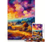 Rompecabezas campestre caprichoso de 1000 Piezas para Adolescentes Entrenamiento de concentración Tiempo Libre Divertido Encaja a la perfección Un Regalo Encantador (38x52cm)