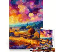 Rompecabezas campestre caprichoso de 1000 Piezas para Adolescentes Entrenamiento de concentración Tiempo Libre Divertido Encaja a la perfección Un Regalo Encantador (38x26cm)