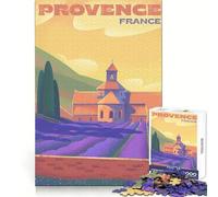 Rompecabezas Campos de Lavanda de la Provenza para Adolescentes 1000 Piezas Ejercicio Mental Diversión Relajante Corte Exacto Único (50x75cm)