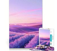 Rompecabezas Campos de Lavanda Pastel de 1000 Piezas para Adultos, Juguete para ejercitar la Mente, Tiempo Libre, diseño nítido, Regalo increíble (38x26cm)