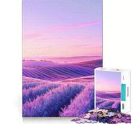 Rompecabezas Campos de Lavanda Pastel para Adultos 1000 Piezas Mejora la Memoria Ocio Diversión Bordes Precisos Un Regalo Encantador (38x52cm)