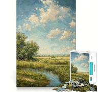 Rompecabezas Campos de Verano para Adultos, 1000 Piezas, Juguete de lógica Afilada, Divertido, de Corte preciso, Regalo Memorable 38x26cm
