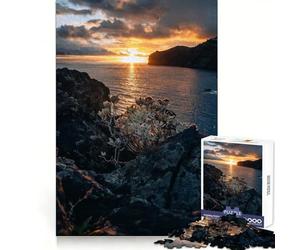 Rompecabezas Canico Madeira para Adultos,1000 Piezas,para Mejorar la Memoria,Suave y fácil de Usar,Corte preciso, Navidad (38x26cm)