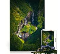 Rompecabezas Cañón Cascada para Adultos 1000 Piezas Creativo Pensamiento Alivia el Estrés Divertido Bordes Precisos Reflexión Navidad (38x52cm)