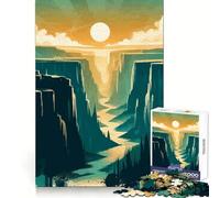 Rompecabezas Canyon River Sunset Sky para Adolescentes, 1000 Piezas, potenciador de Memoria, Escape Consciente, Corte preciso, Regalo Memorable (38x52cm)