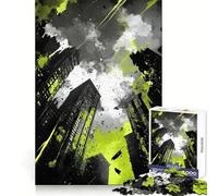 Rompecabezas Caos Urbano, 1000 Piezas, práctica de lógica, distracción Relajante, Bordes limpios, Regalo Festivo (38x26cm)