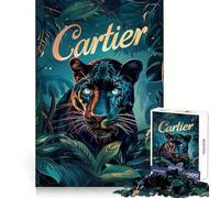 Rompecabezas Cartier Panther Majesty de 1000 Piezas para Adolescentes Recuerdos, Momentos de Relax, firmeza, Entrelazado Un Regalo Encantador (38x26cm)
