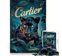 Rompecabezas Cartier Panther Majesty de 1000 Piezas para Adultos Entrenamiento Mental, relajación, Corte láser, Navidad (38x52cm)