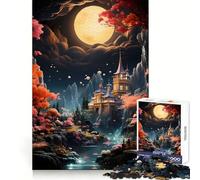 Rompecabezas Casa de Cerezos en Flor de Japón para Adolescentes 1000 Piezas Desarrollo de Habilidades y Atención Plena Escapada Bordes Precisos (50x75cm)