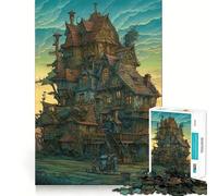 Rompecabezas Casa Misteriosa para Adultos, 1000 Piezas, Juguete para Concentrar el Ámbito de la Mente, Tiempo de Relajación, Bordes Precisos, Elige tu Deseo de Papá Noel (38x52cm)