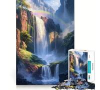 Rompecabezas Cascada Arcoíris de 1000 Piezas para Adolescentes Juguete para ejercitar la Mente Diseño Relajante Regalo Ideal para armar (50x75cm)