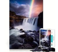 Rompecabezas Cascada Arcoíris para Adultos, 1000 Piezas, Juego Inteligente, Relajante, Divertido, con Patrón, Regalo Preciado (38x26cm)