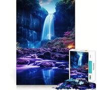 Rompecabezas Cascada de Neón de 1000 Piezas para Adolescentes Ideal para Relajarse y Jugar Un Regalo Encantador (50x75cm)