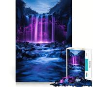 Rompecabezas Cascada de Neón para Adolescentes, 1000 Piezas, Juguete para ejercitar la Mente, Actividad en casa, Arte, Montaje, (38x26cm)